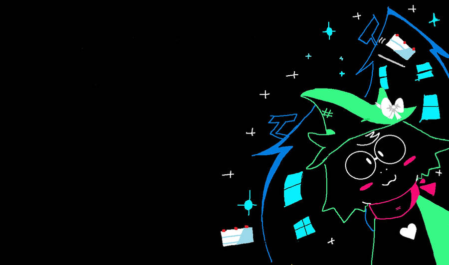 Ralsei In Neon Lights Wallpaper