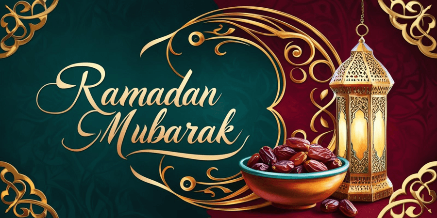 Ramadan Mubarak Greeting Card Wallpaper