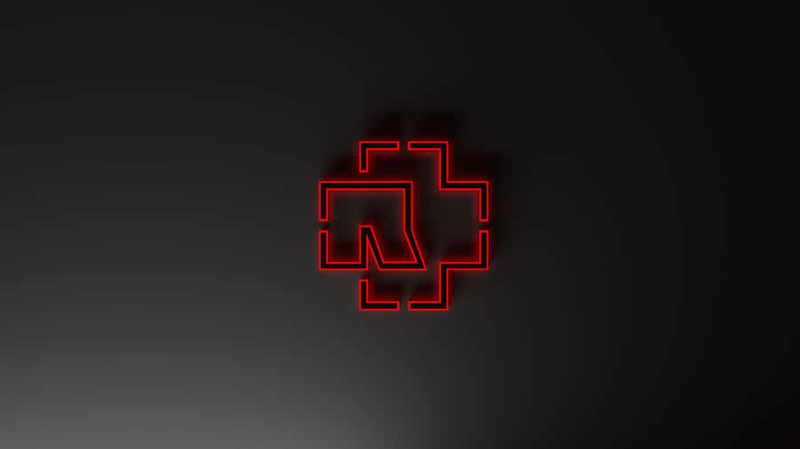 Rammstein Logo Redon Black Wallpaper