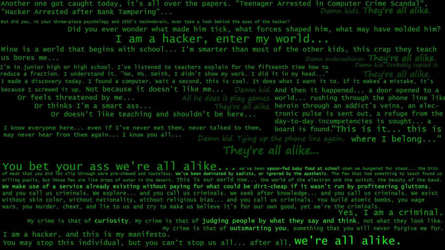 Random Hacker Words Full Hd Wallpaper
