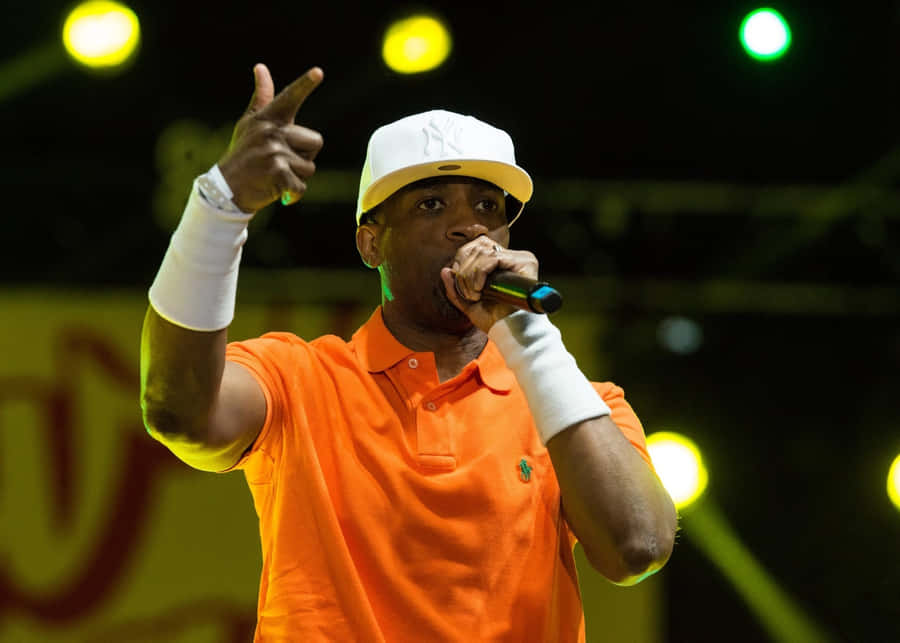 Rapper Performance Stage Lights Wallpaper