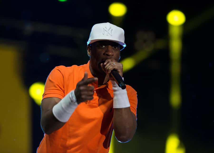 Rapper Performance Stage Lights Wallpaper