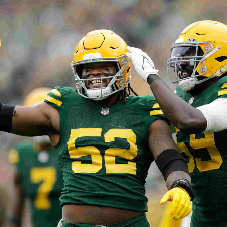 Rashan Gary Celebratingon Field Wallpaper