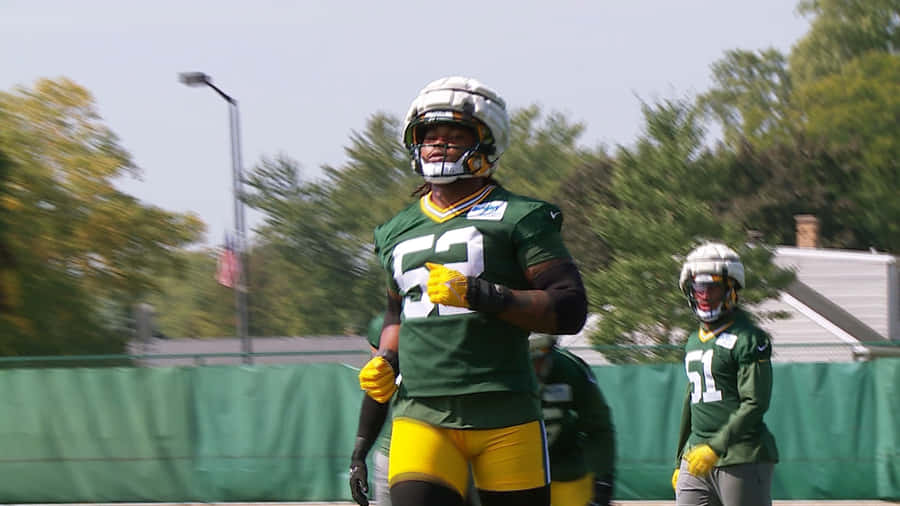 Rashan Gary Green Bay Packers Practice Wallpaper