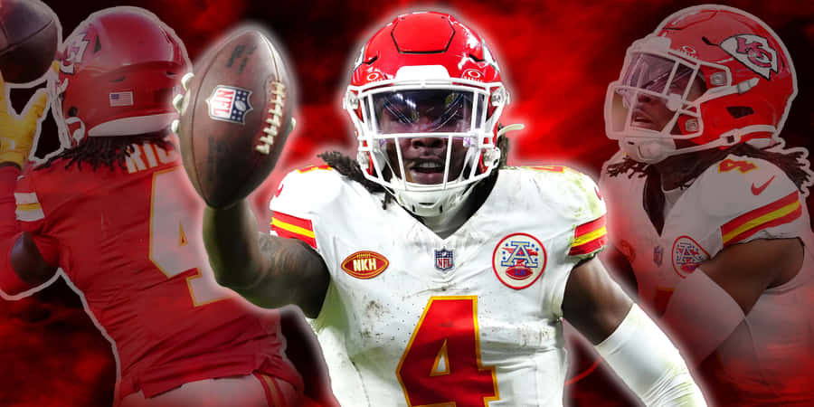 Rashee Rice Kansas City Chiefs Collage Wallpaper