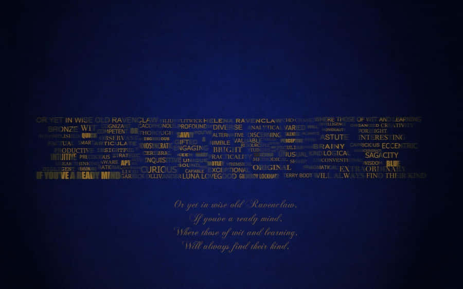 Ravenclaw Aesthetic Text Art Harry Potter Wallpaper