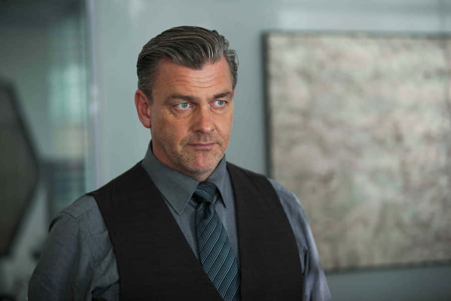 Ray Stevenson Looking Focused And Determined Wallpaper