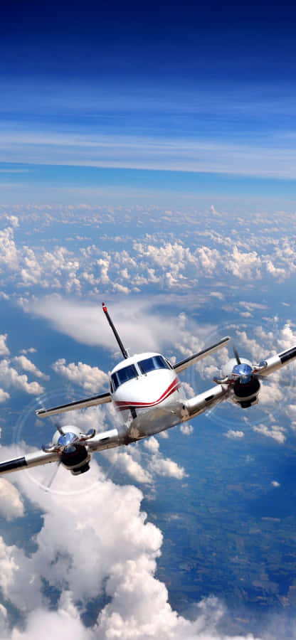 Reach Out Anywhere With The Plane Phone Mobile Network Wallpaper