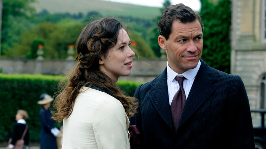 Rebecca Hall Striking A Pose On The Red Carpet Wallpaper