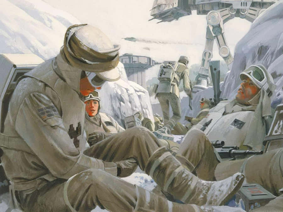 Rebels Bravely Defend Hoth Against Imperial Onslaught Wallpaper