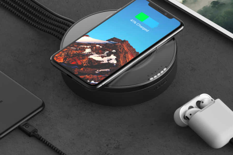 Recharge Your Phone With The Latest Technology Of Wireless Charging Wallpaper