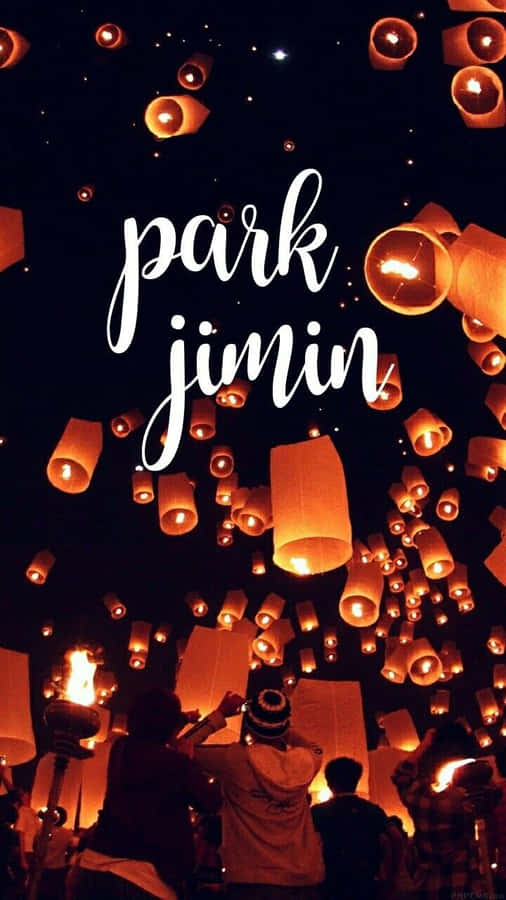 Red Aesthetic Tumblr Floating Lanterns Park Jimin Wallpaper