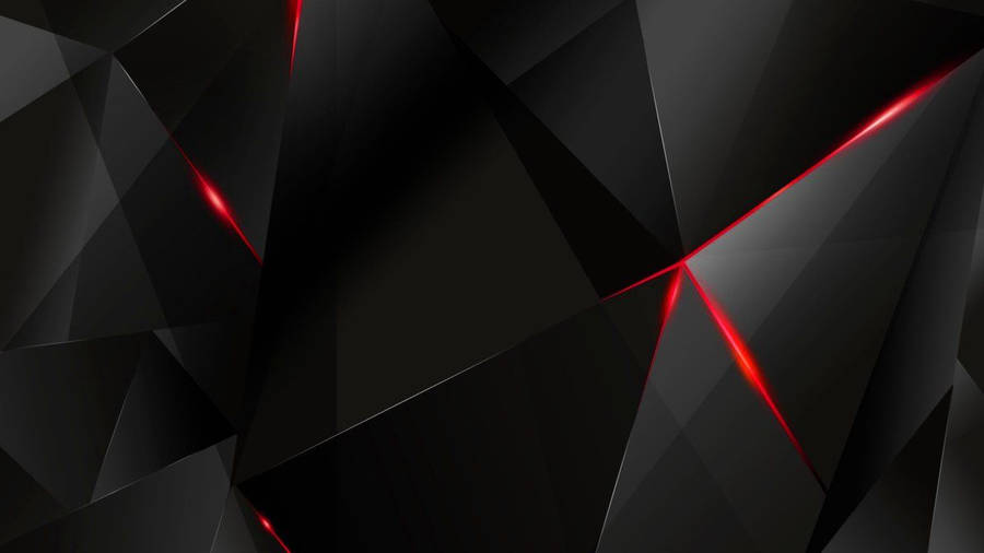 Red And Black Polygonal Abstract Design Wallpaper