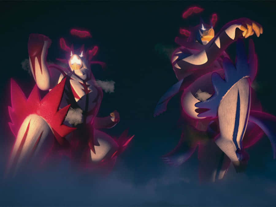 Red And Blue Gigantamax Urshifu Wallpaper