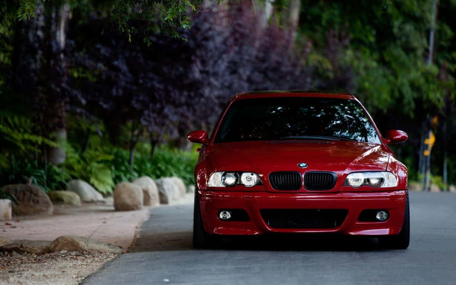 Red B M W E46 Parkedon Street Wallpaper