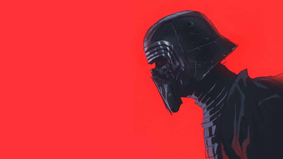 Red Backdrop Kylo Ren Profile Wallpaper