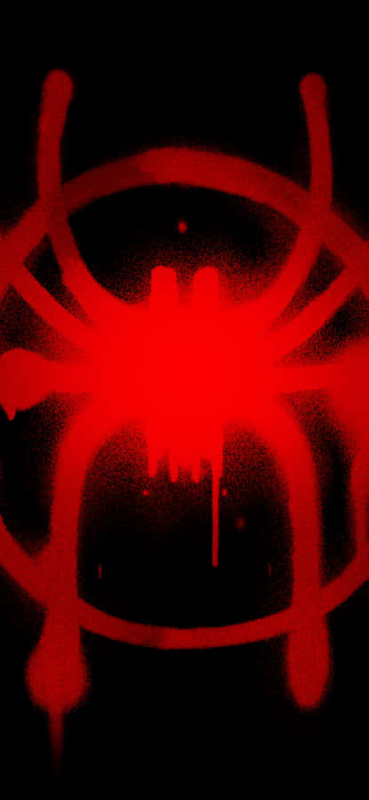 Red Biohazard Symbol Dark Background Wallpaper