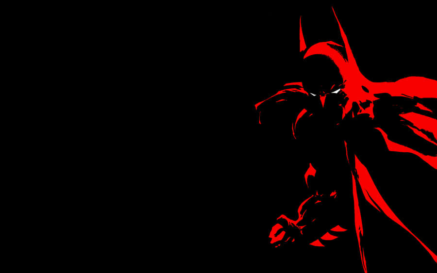 Red Black Batman Silhouette Wallpaper