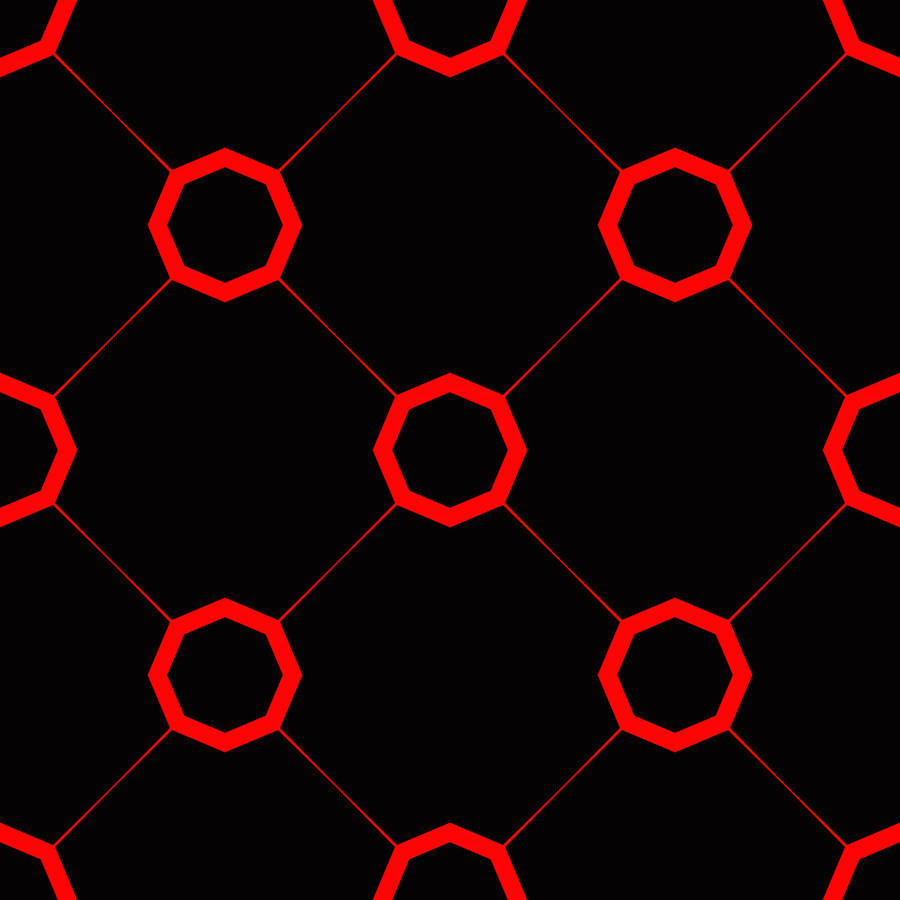Red Circle Honeycomb Wallpaper