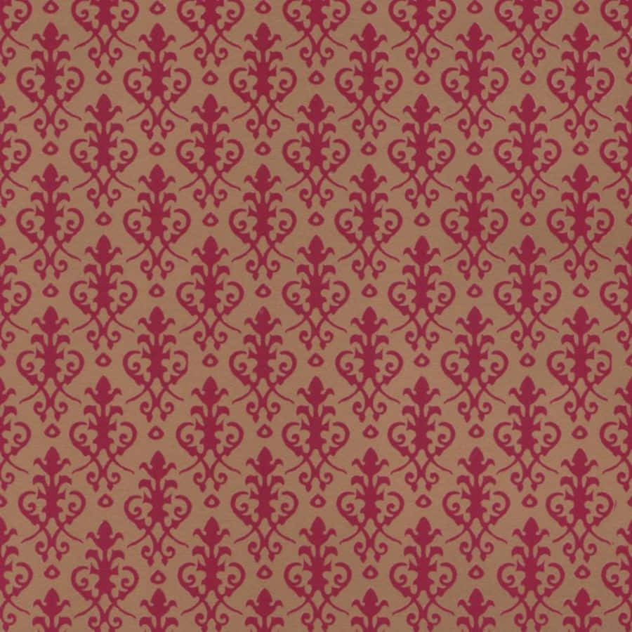 Red Damask Pattern Background Wallpaper