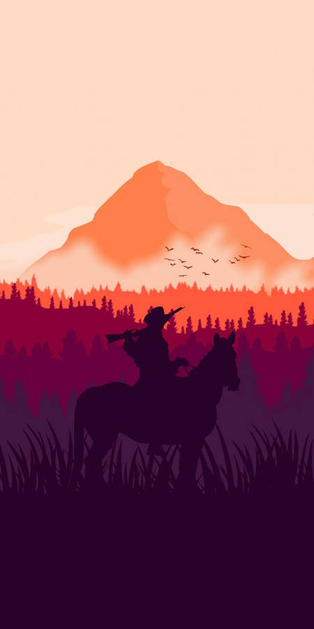 Red Dead Iphone Horse And Mountain Wallpaper