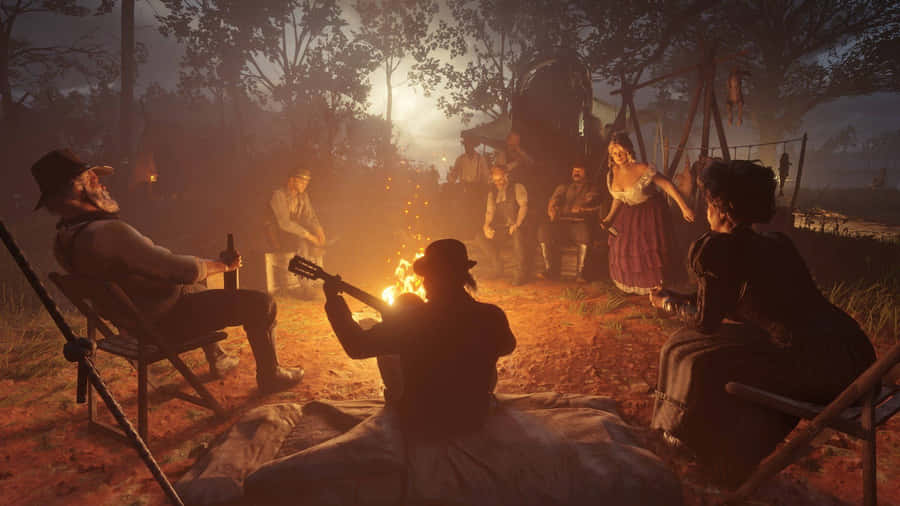 Red Dead Redemption2_ Campfire Gathering Wallpaper