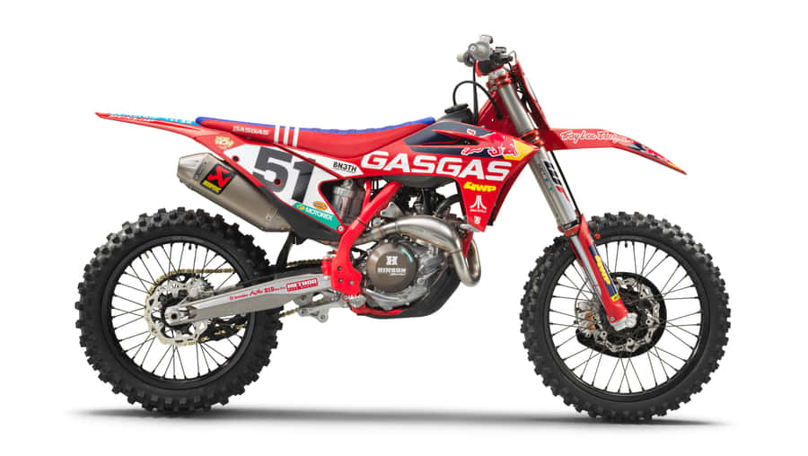 Red Gas Gas Motocross Bike Number51 Wallpaper