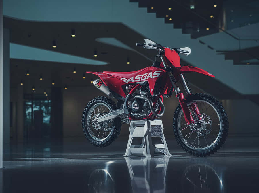 Red Gas Gas Motocross Bike Showcase Wallpaper