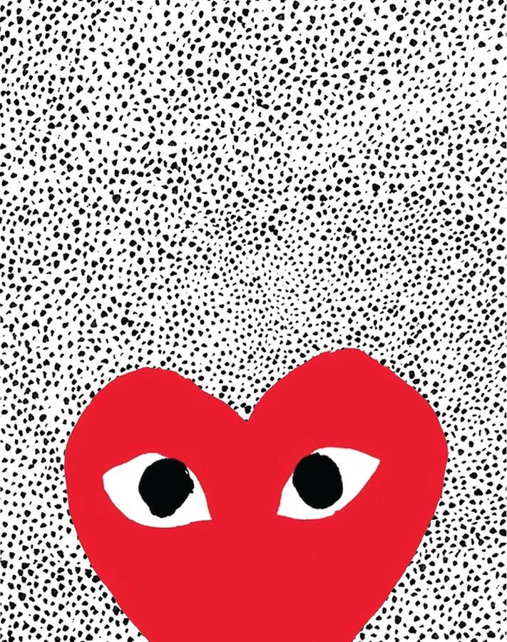 Red Heart Cdg Static Wallpaper