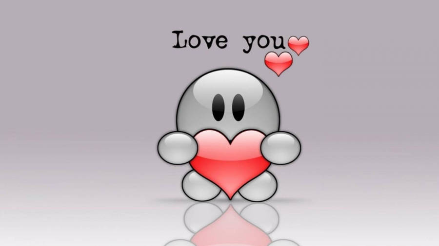 Red Hearts Love Drawing Wallpaper