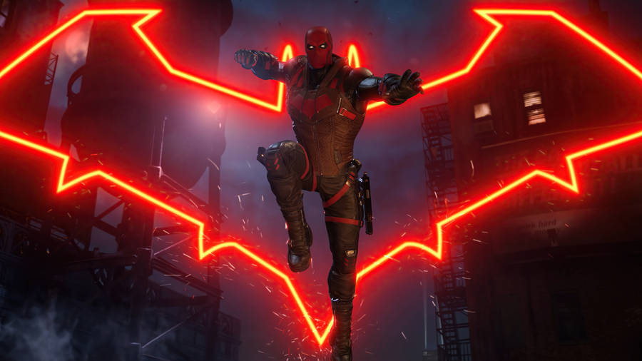 Red Hood Punching Stance Wallpaper