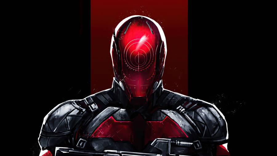Red Hood With Shiny Helmet Wallpaper