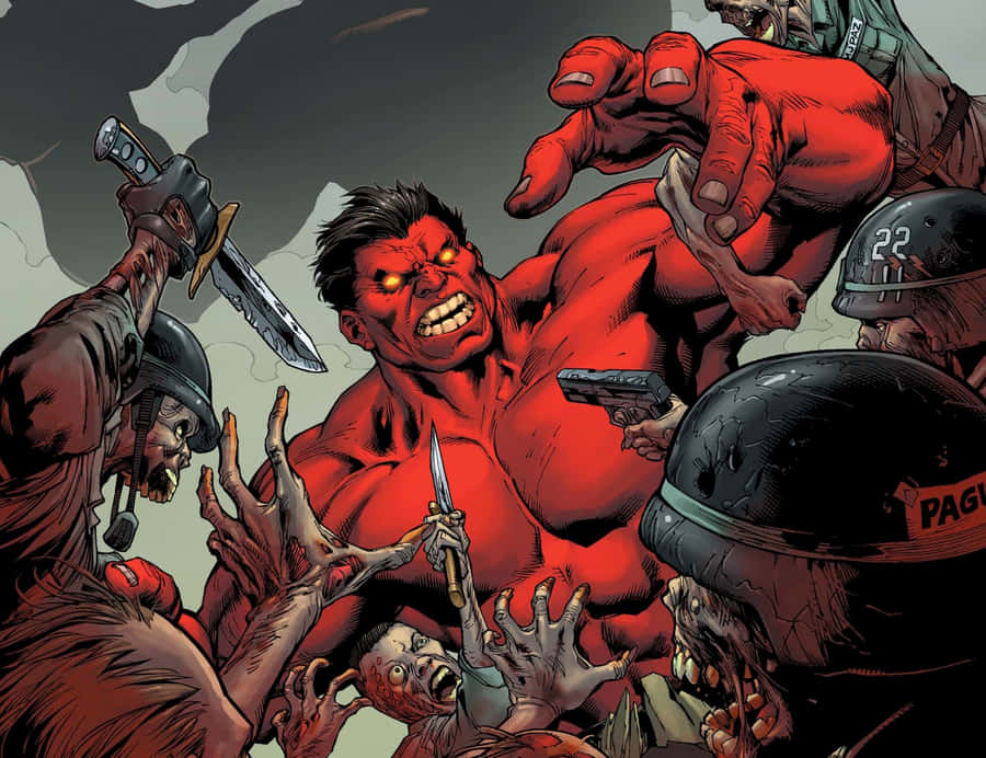 Red Hulk Rampage Wallpaper