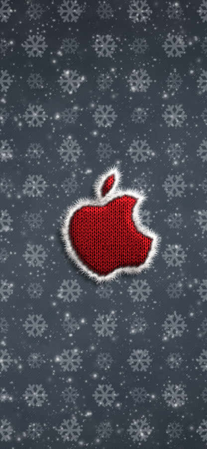 Red Iphone X Apple Logo Wallpaper