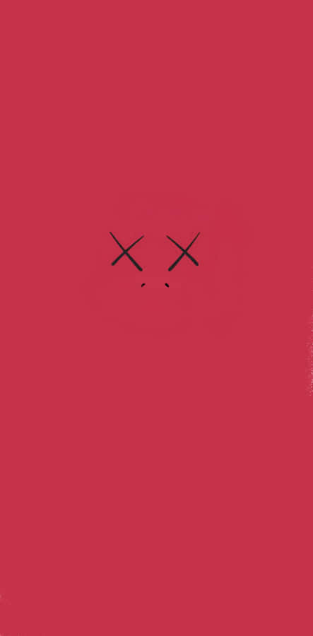 Red Kaws Signature X Mark Wallpaper