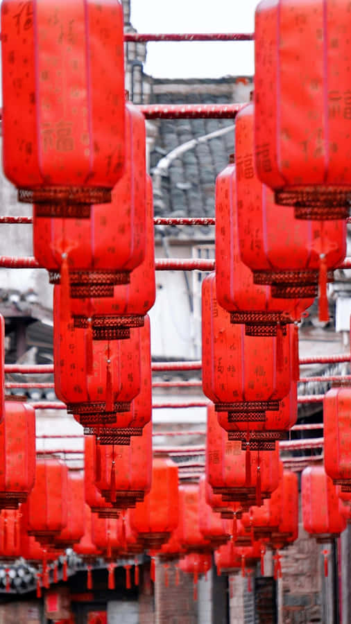 Red Lantern Festival Decor Wallpaper