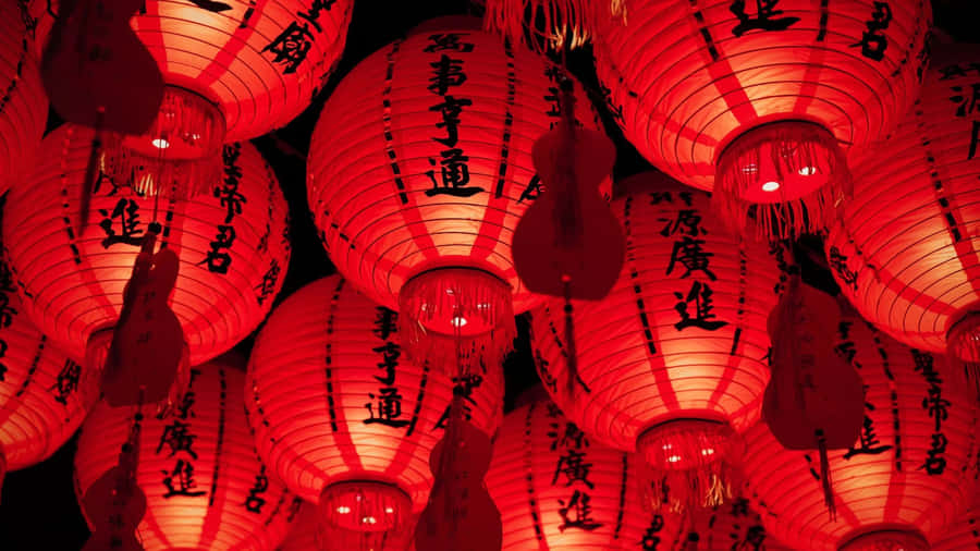 Red Lantern Festival Lights Wallpaper