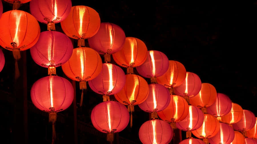 Red Lantern Festival Lights Wallpaper