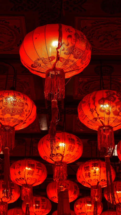 Red Lantern Festival Lights Wallpaper