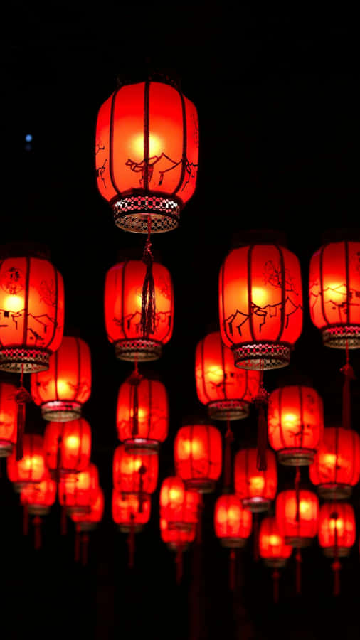 Red Lantern Festival Lights Wallpaper