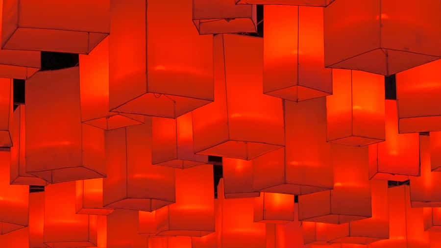 Red Lantern Inspired Lighting Wallpaper