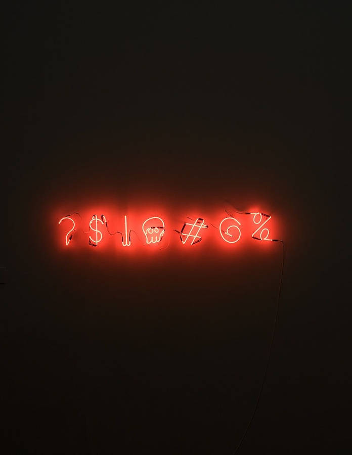 Red Led Light Symbols Wallpaper