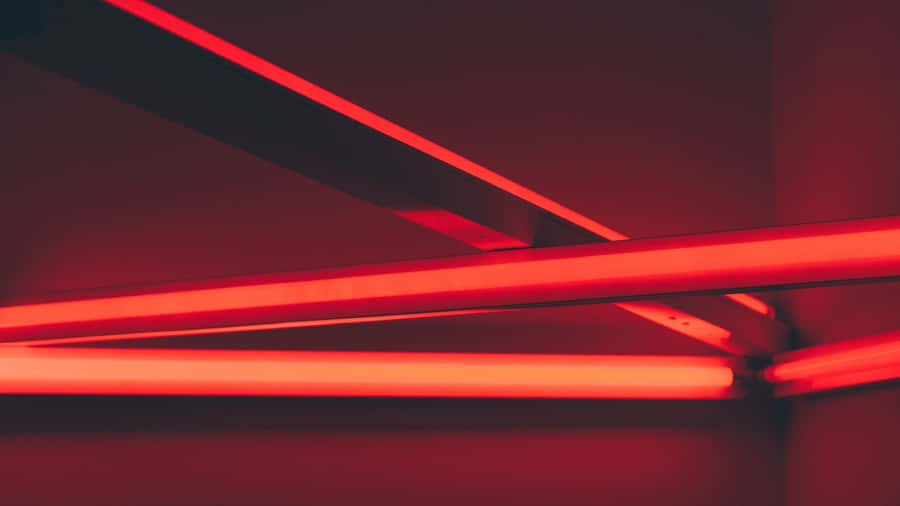 Red Neon Lines Aesthetic Wallpaper