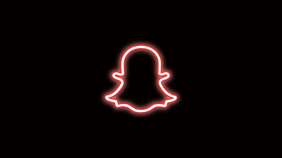 Red Neon Snapchat Logo Wallpaper