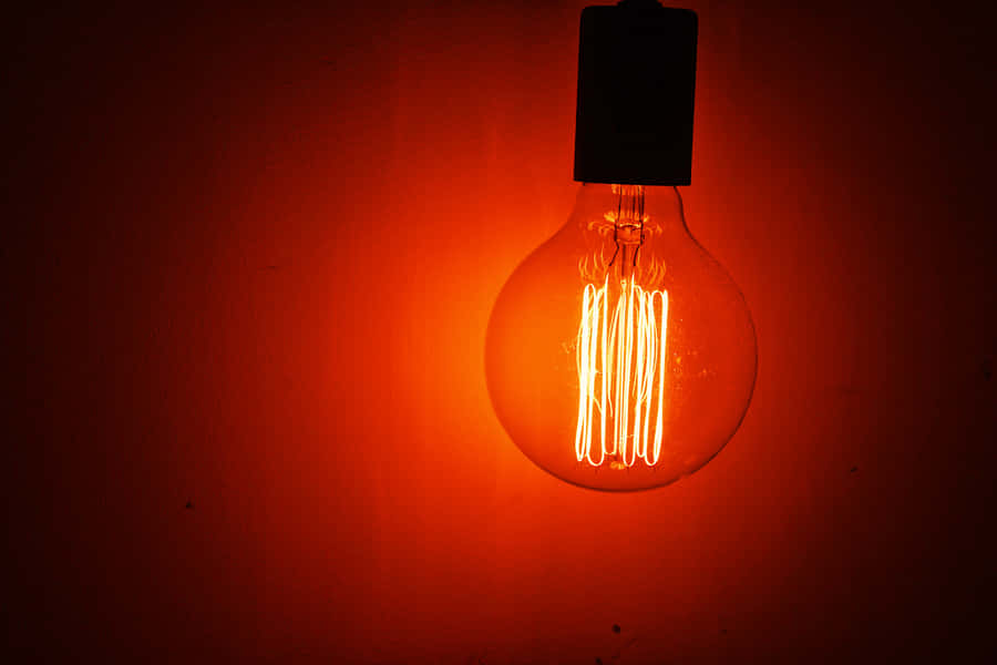 Red-orange Incandescent Bulb Wallpaper
