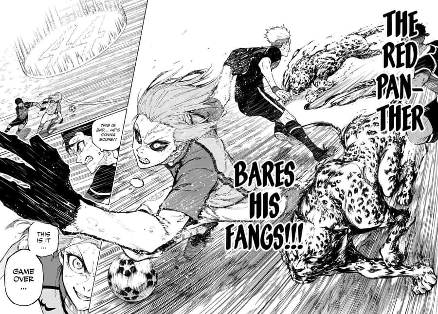 Red_ Panther_ Unleashed_ Blue_ Lock_ Manga Wallpaper