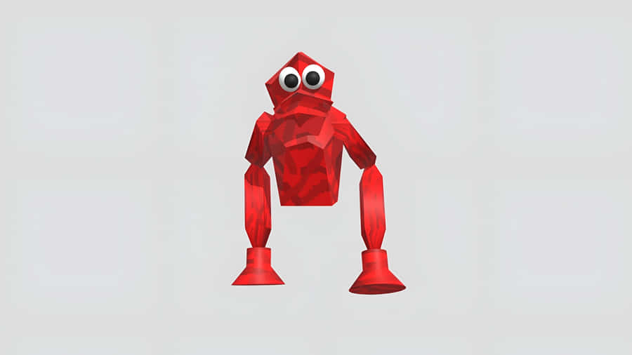 Red Robot Character Design Wallpaper