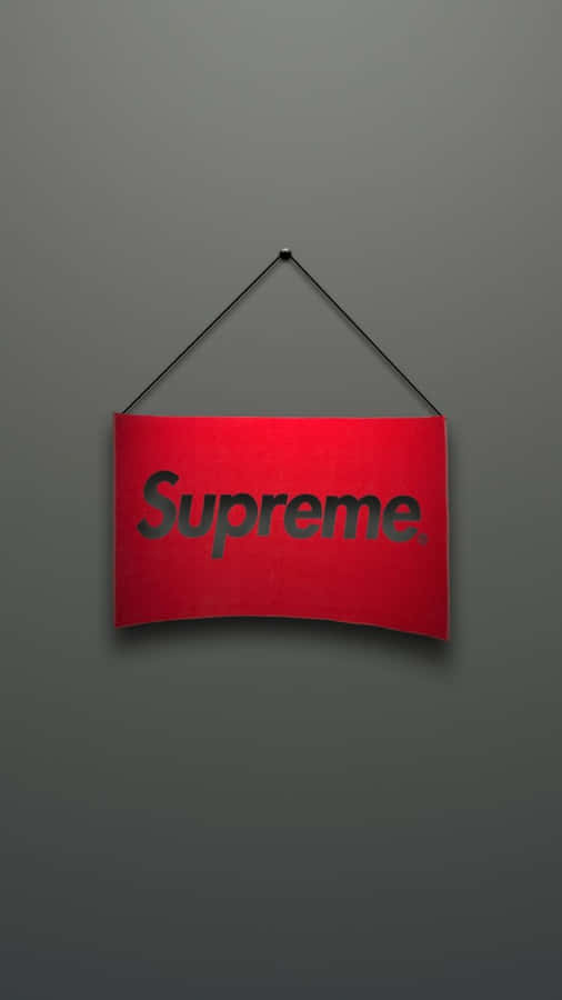 Red Signage Supreme Iphone Wallpaper