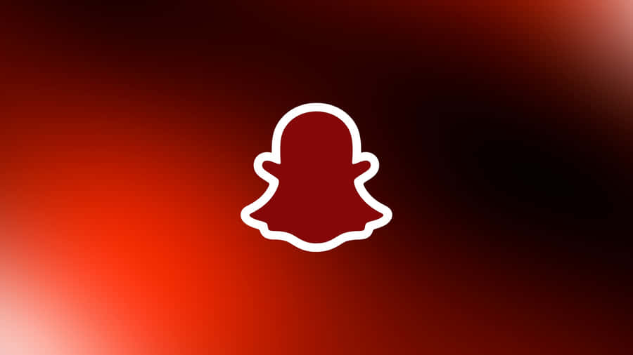 Red Snapchat Logo Design Wallpaper