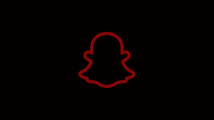 Red Snapchat Logo Design Wallpaper